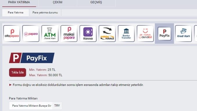 TaksimBet Payfix ile Yatırım